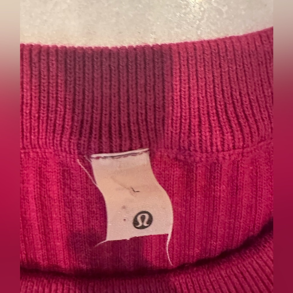 Lululemon Cotton-Blend Ribbed Sweater Wild Berry / Ripened Raspberry - Picture 6 of 8